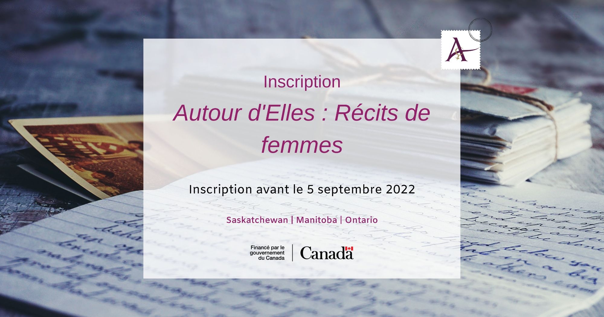 Inscription au projet Autour d'Elles : Récits de femmes - phase 2