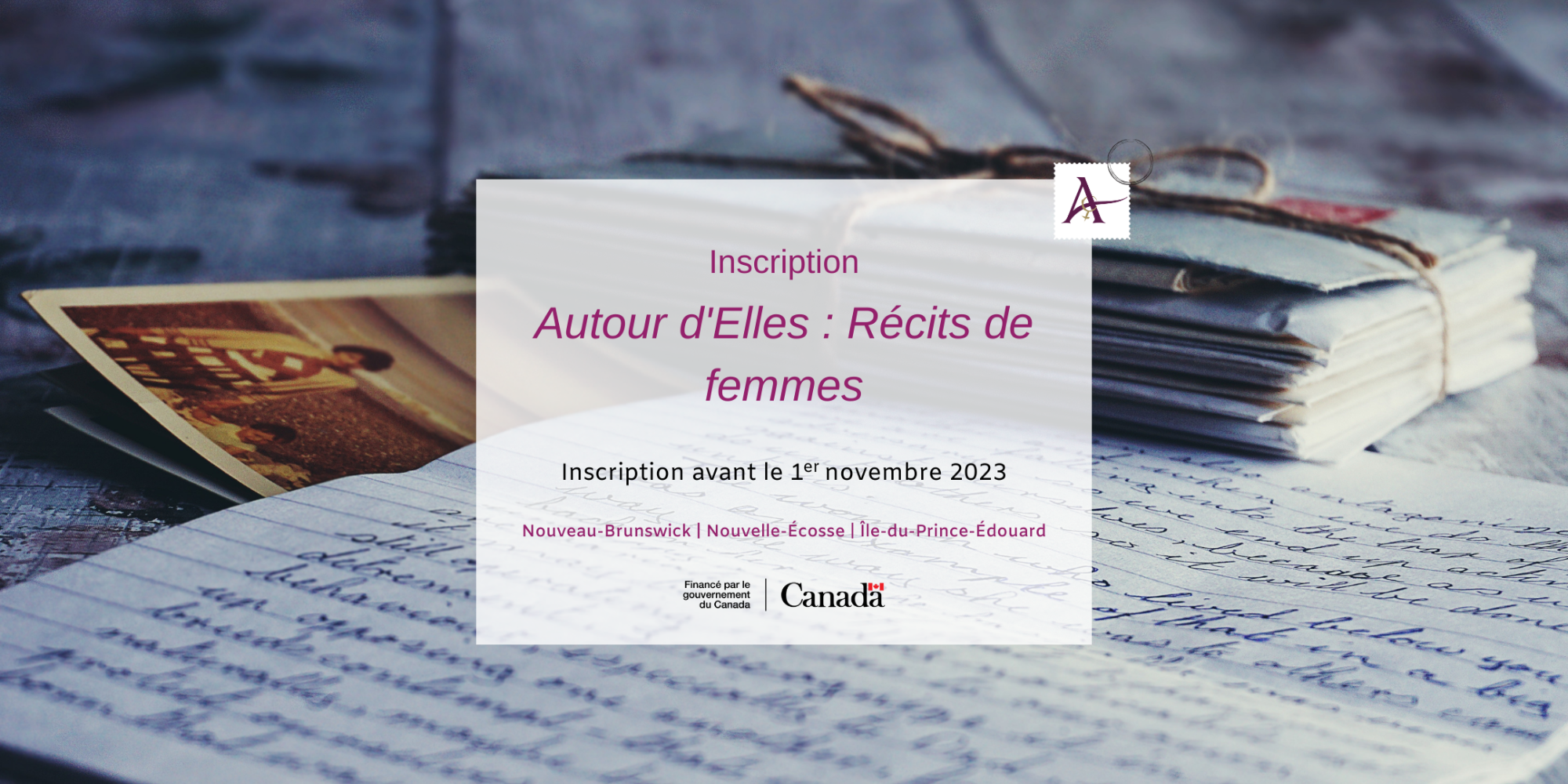 Inscription au projet Autour d'Elles : Récits de femmes - phase 3