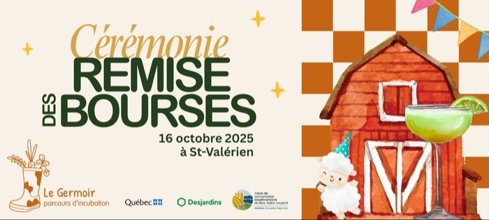 Cérémonie de remise des bourses du Germoir, parcours d'incubation