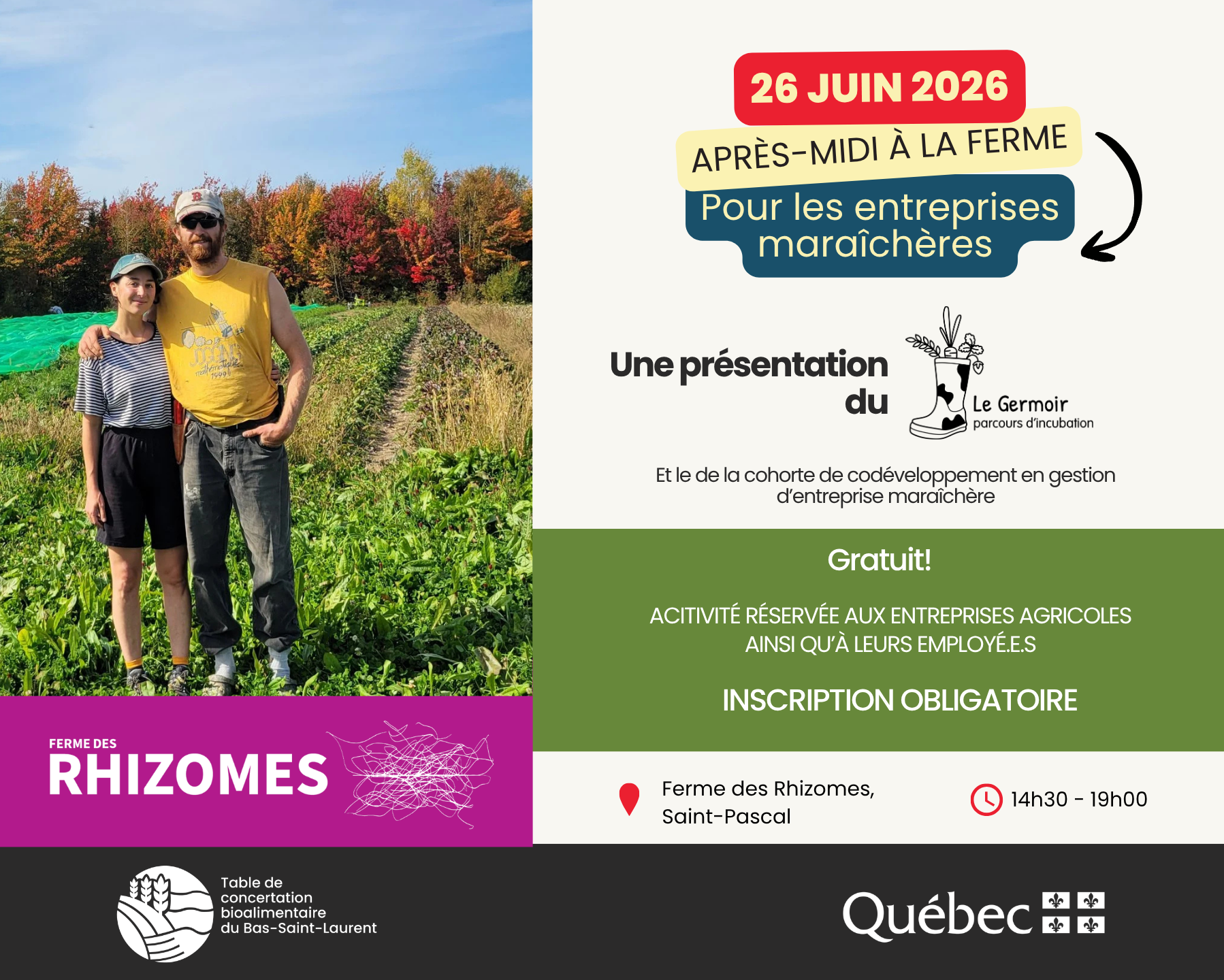 Après-midi à la ferme pour les entreprises maraîchères
