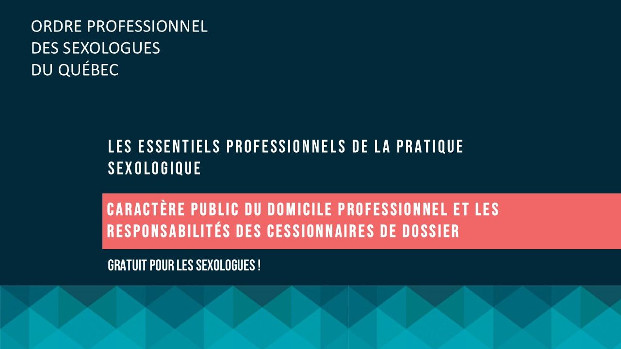 Caractère public du domicile professionnel et les responsabilités des cessionnaires de dossiers