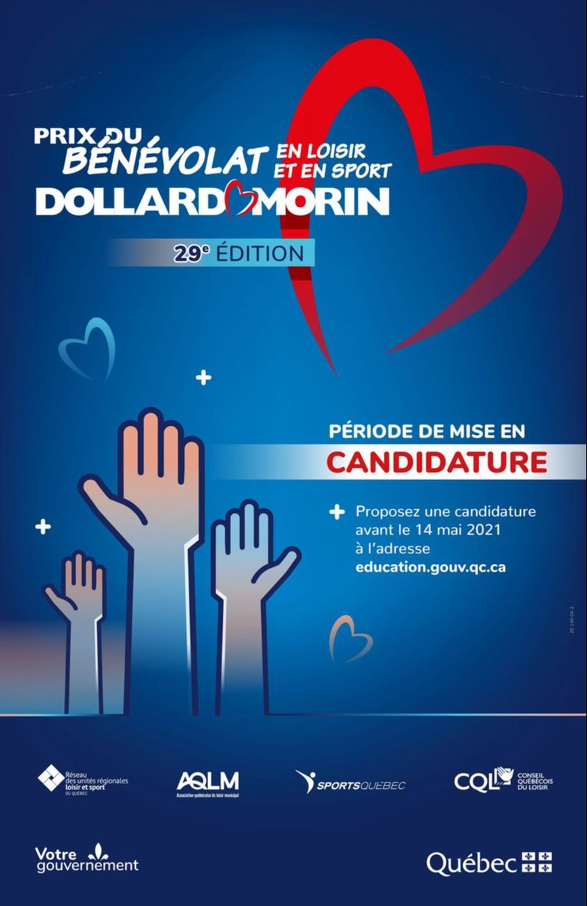 29e édition du Prix du bénévolat en loisir et en sport Dollard-Morin