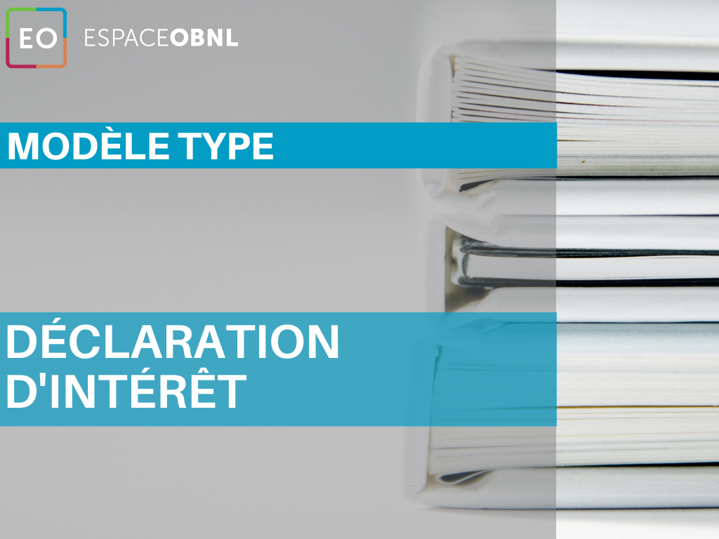 Modèle type - Déclaration d’intérêt