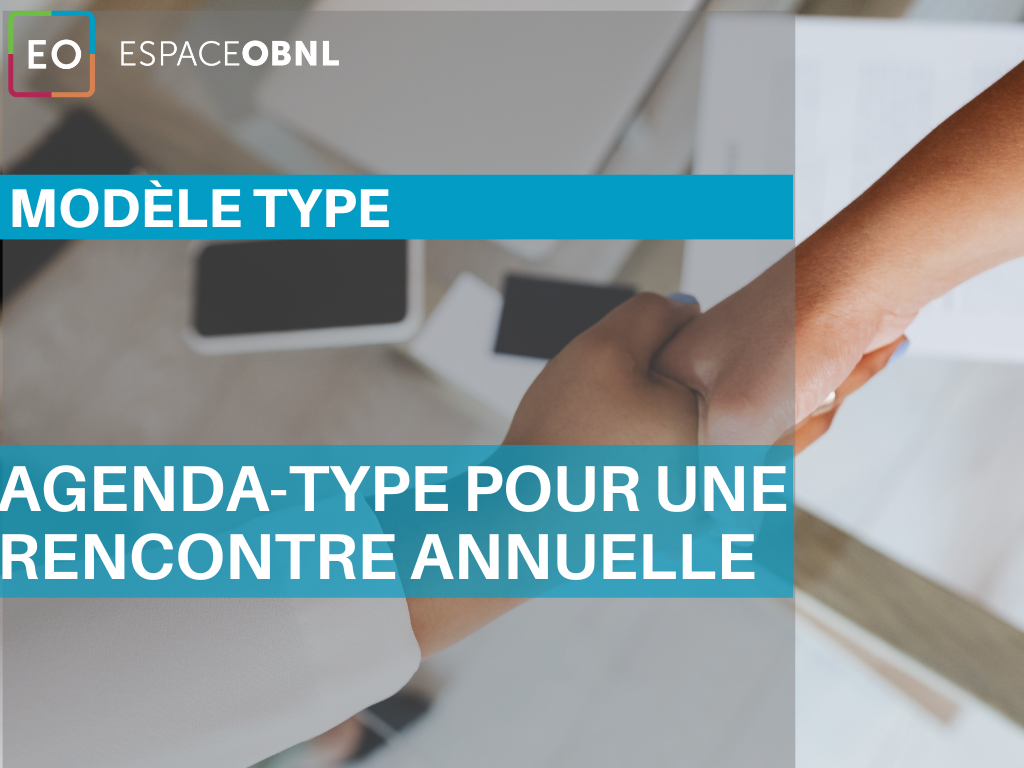 Modèle type - Agenda-type pour une rencontre annuelle