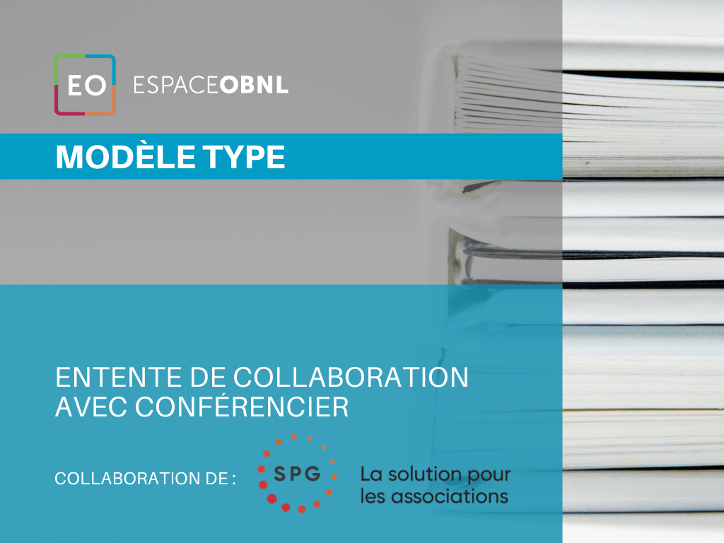 Entente de collaboration avec conférencier