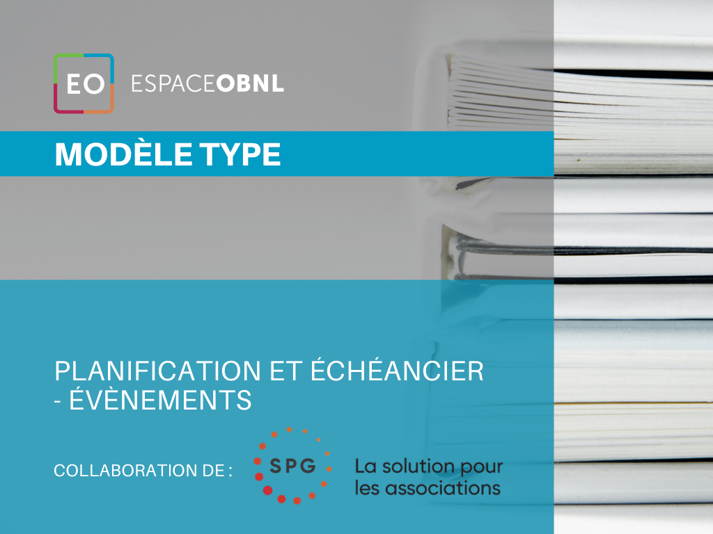 Planification et échéancier - événements