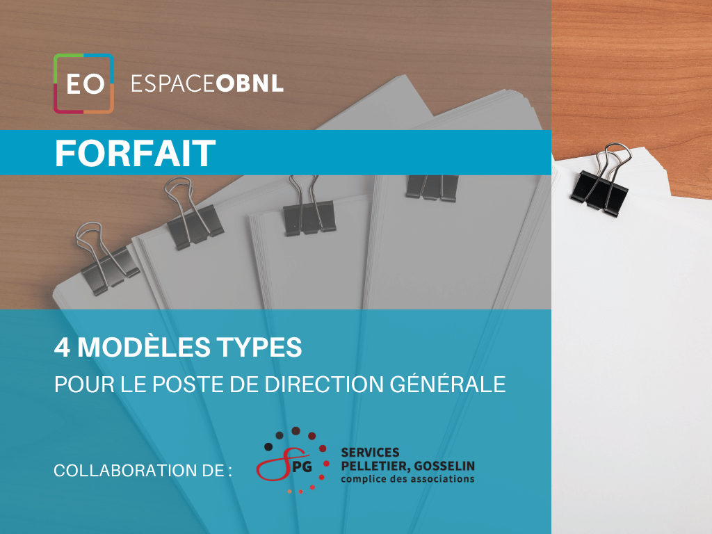 FORFAIT - 4 modèles types pour le poste de direction générale