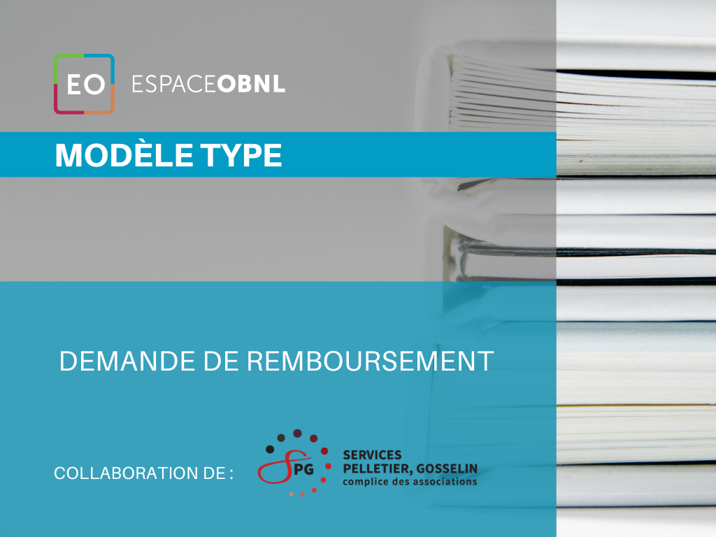 Modèle type - Demande de remboursement