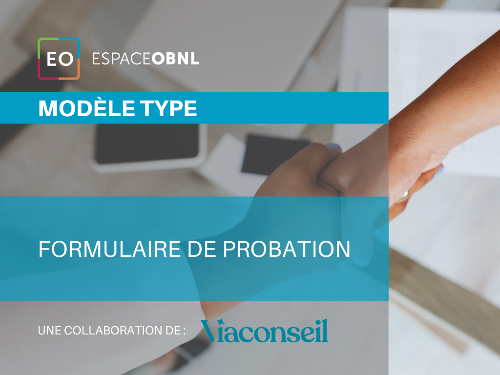 Modèle type - Formulaire de probation