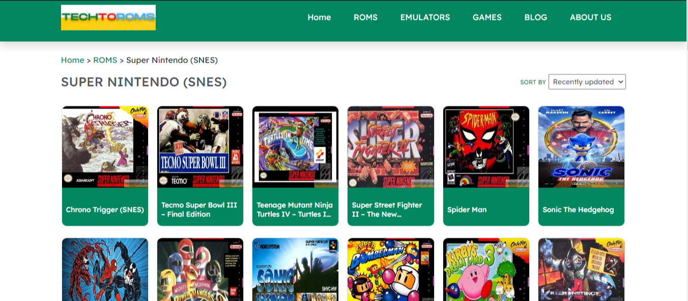 SNES Roms, Download Free Super Nintendo Game