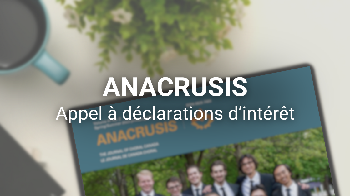 Appel à déclarations d'intérêt pour Anacrusis