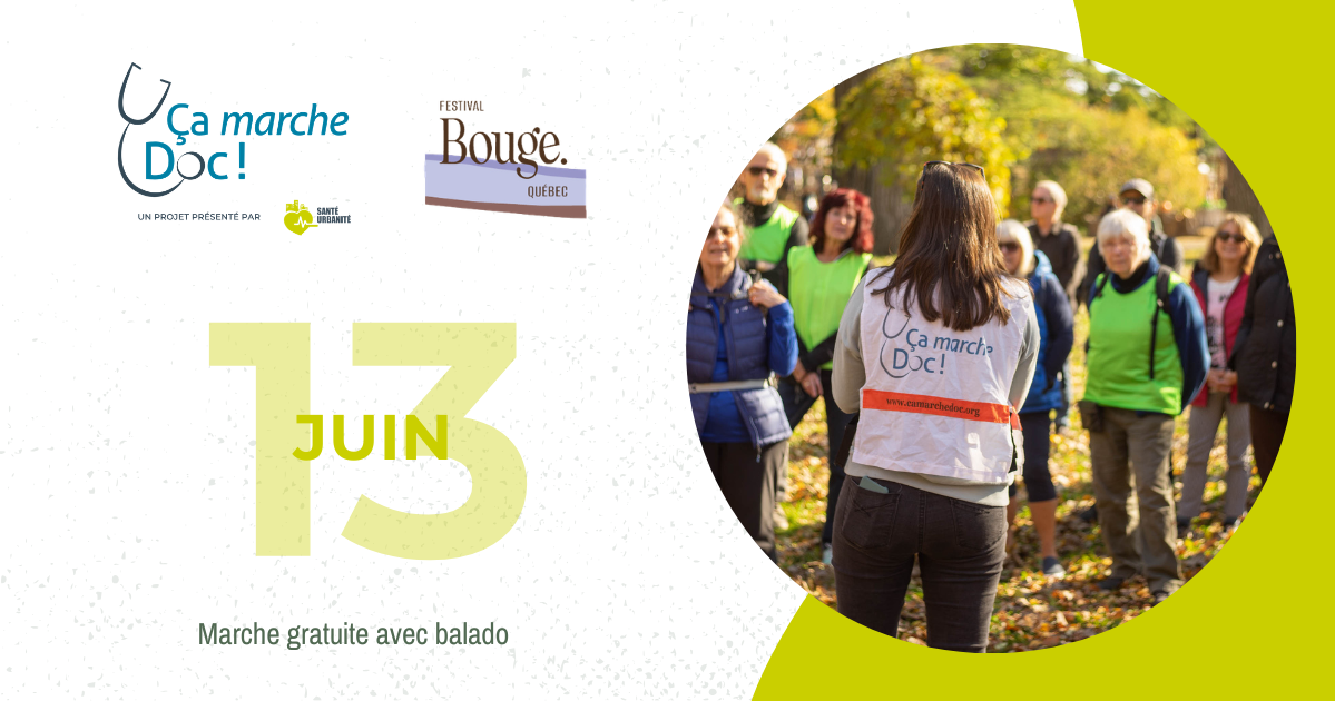 Marche gratuite avec Santé Urbanité - Festival Bouge Québec - 10 am