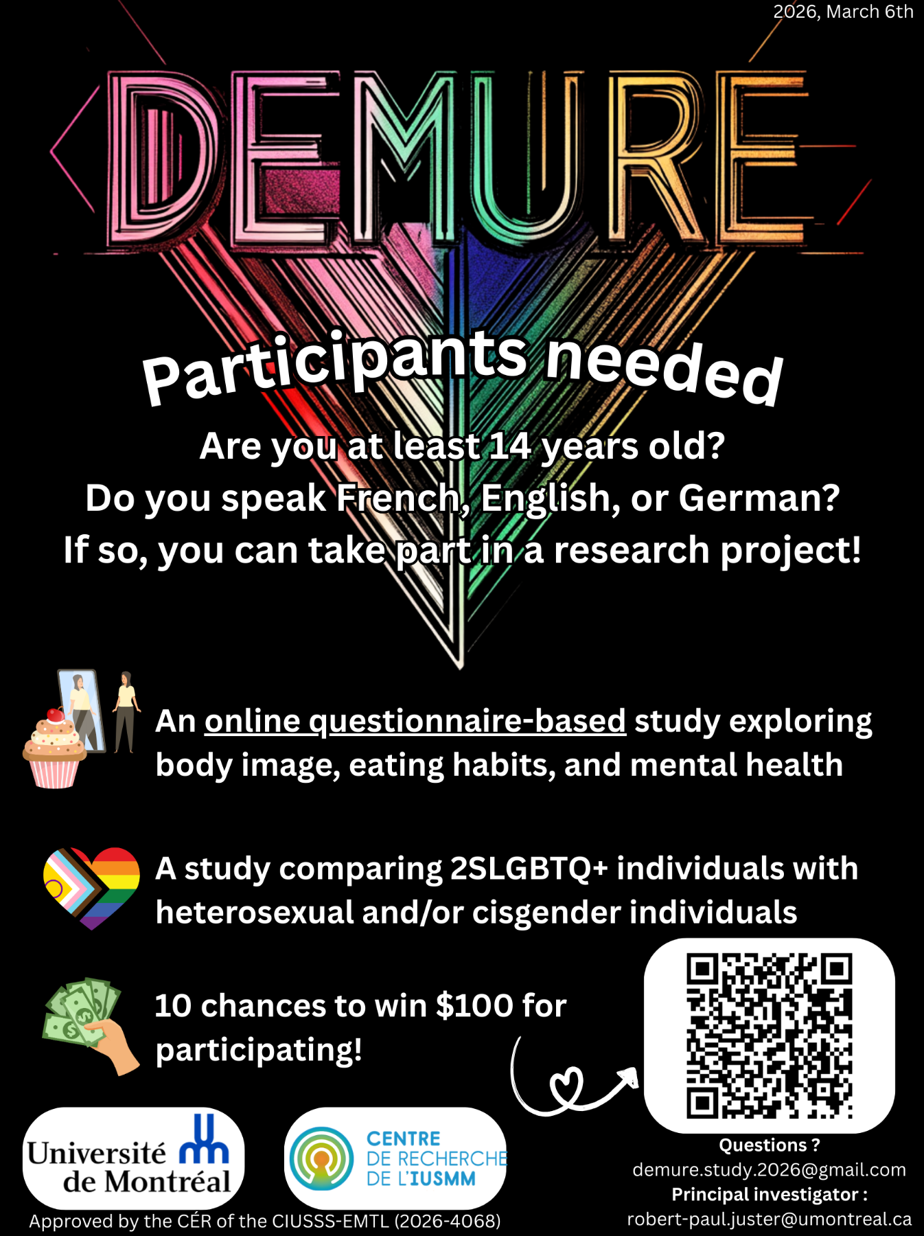 Recruitment - Study on diet, body image and mental health