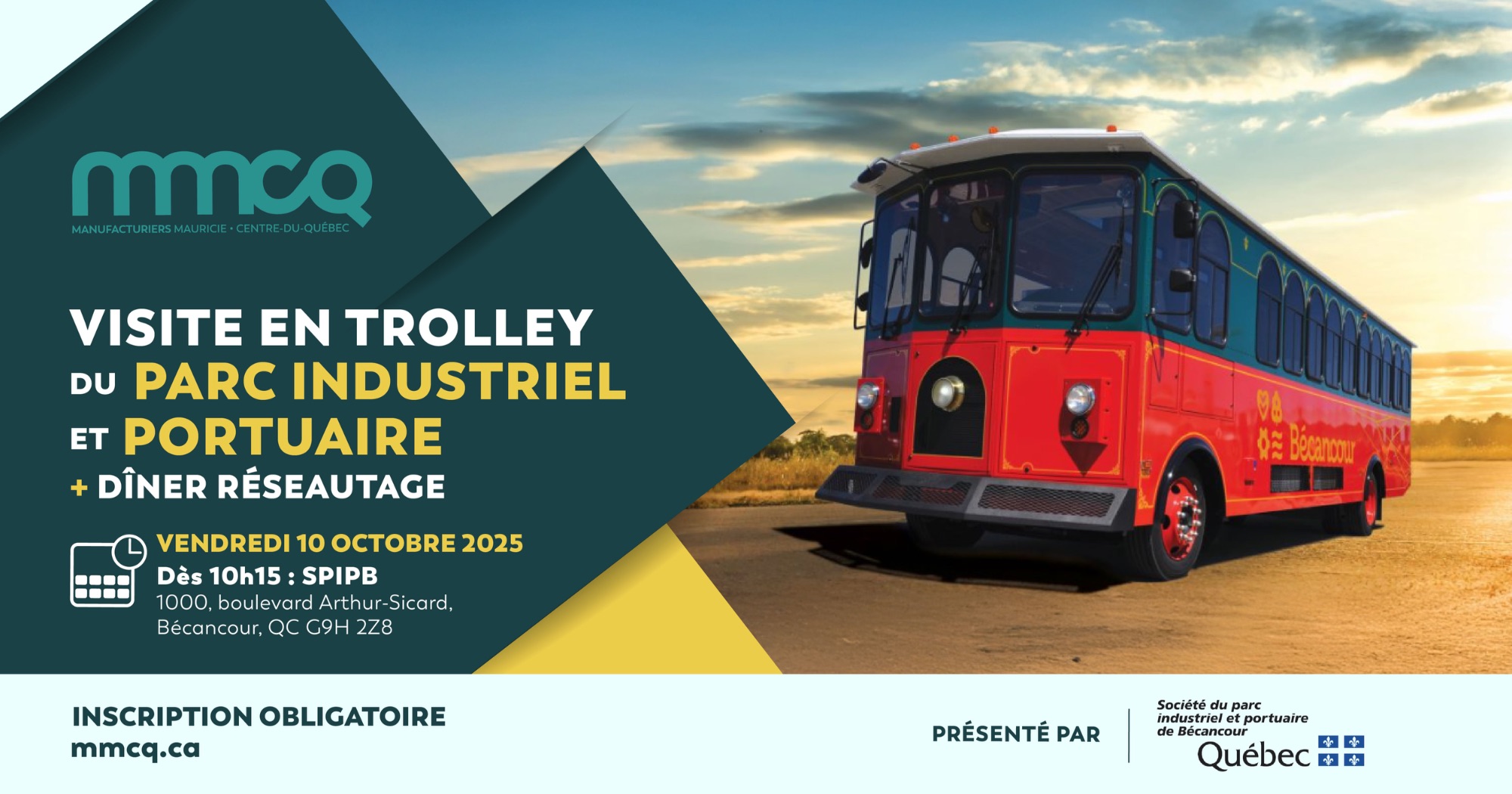 Visite en Trolley du parc industriel et portuaire et dîner réseautage