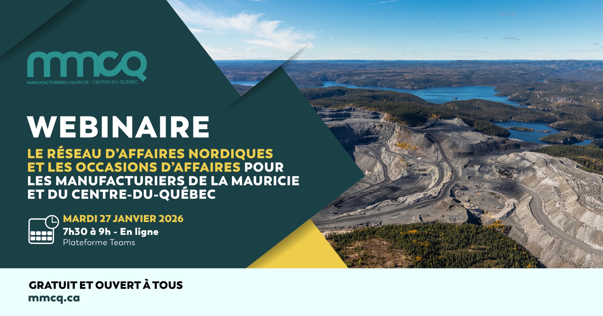 Webinaire – Le Réseau d'affaires nordiques et les occasions d’affaires pour les manufacturiers de la Mauricie et du Centre-du-Québec