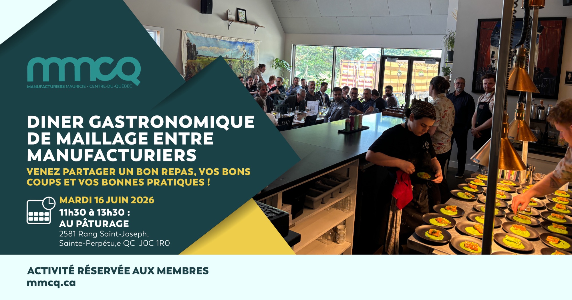 Diner gastronomique de maillage entre manufacturiers