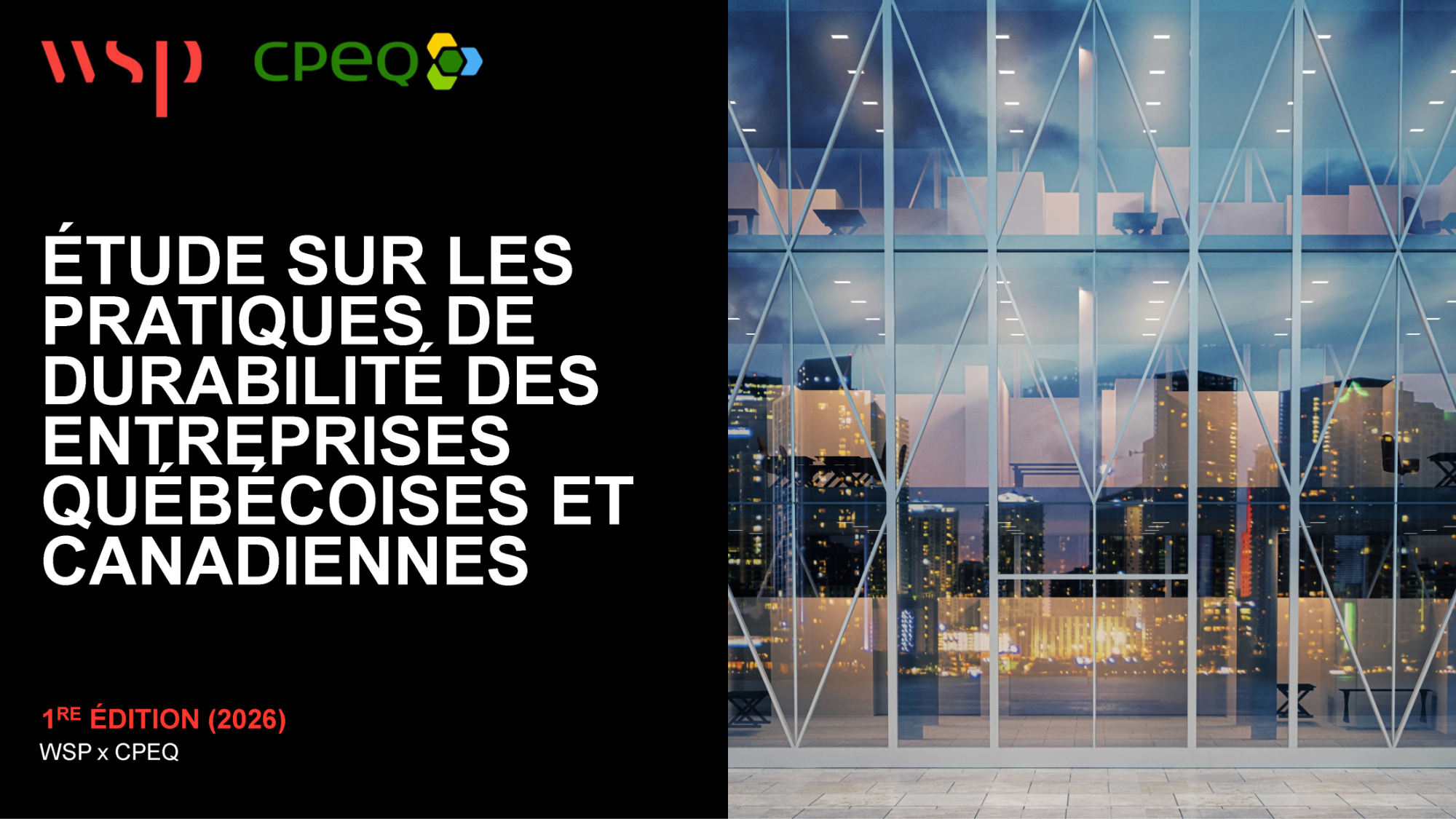 Présentation de l'étude sur les pratiques de durabilité des entreprises québécoises et canadiennes – 10 novembre 2026