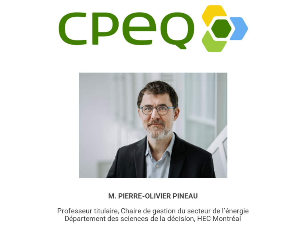 Webinaire portant sur l'édition 2025 du rapport « L'état de l'énergie au Québec» - 26 février 2025