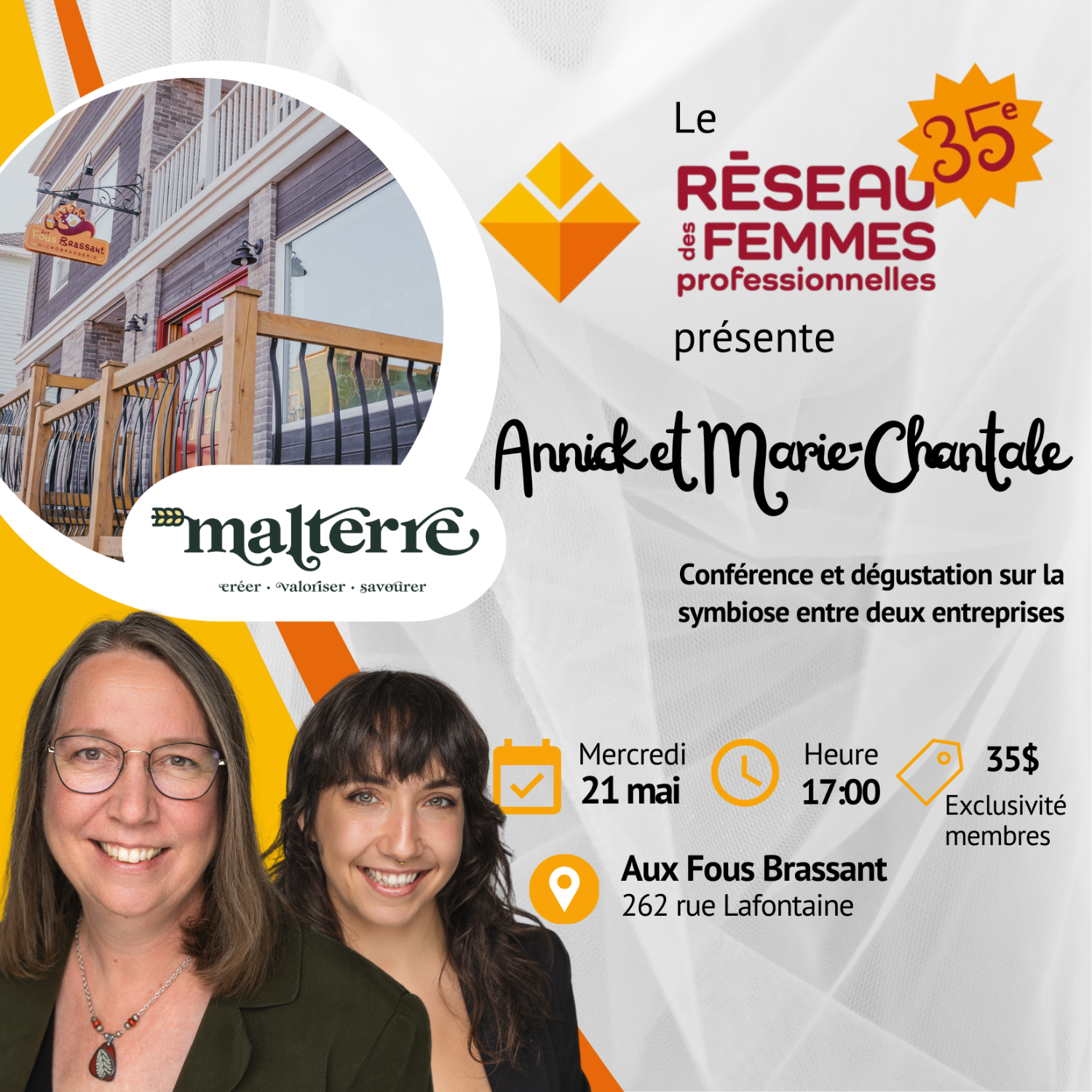 Malterre et Aux Fous Brassant en symbiose avec Annick Bachand et Marie-Chantale Viens