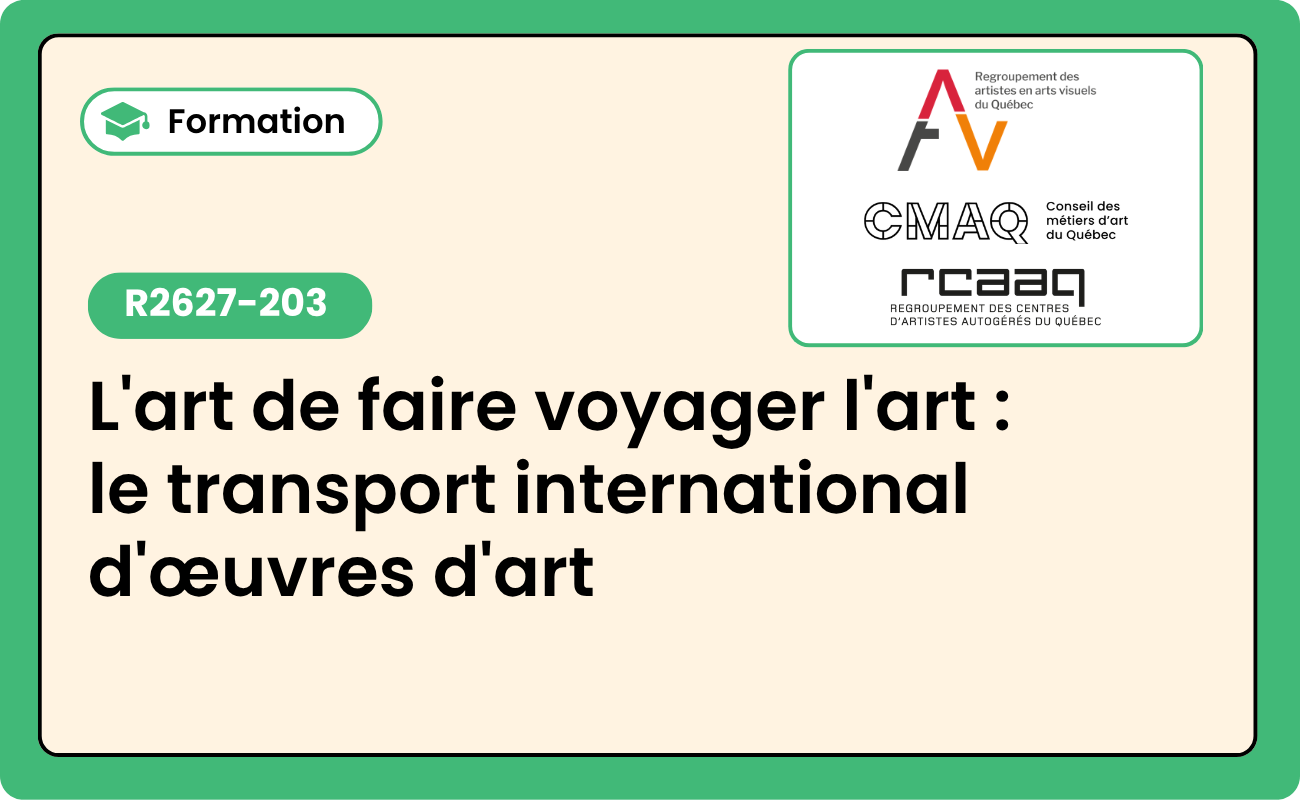 R2627-203  L'art de faire voyager l'art : le transport international d'œuvres d'art