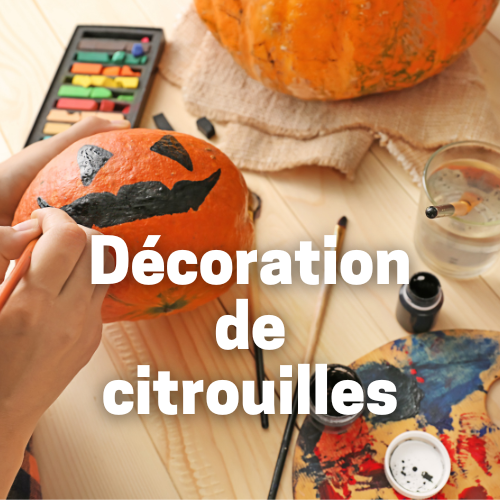 Atelier créatif d'Halloween - Décoration de citrouilles