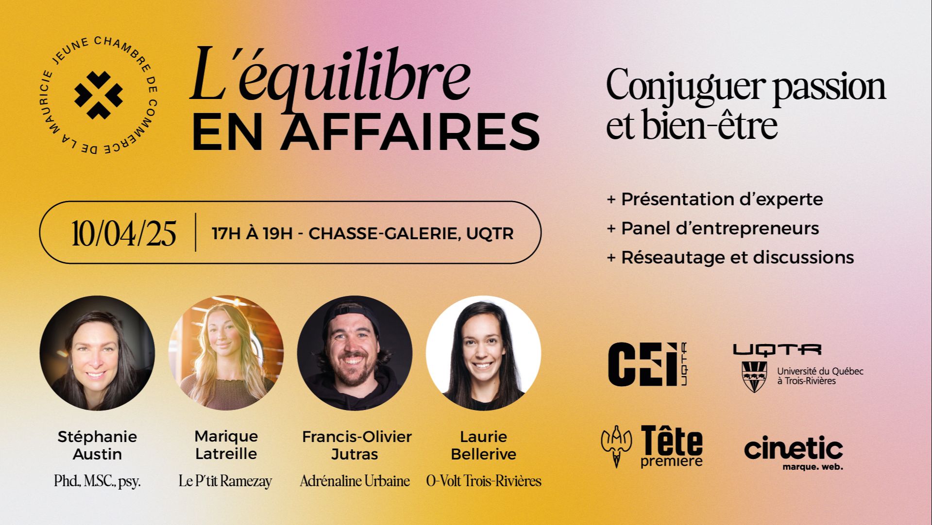 Conférence: L'équilibre en affaires : conjuguer passion et bien-être