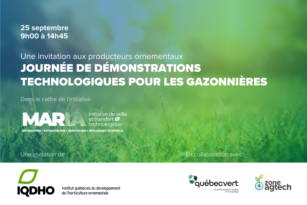 Journée de démonstrations technologiques MARIA en champ pour les gazonnières