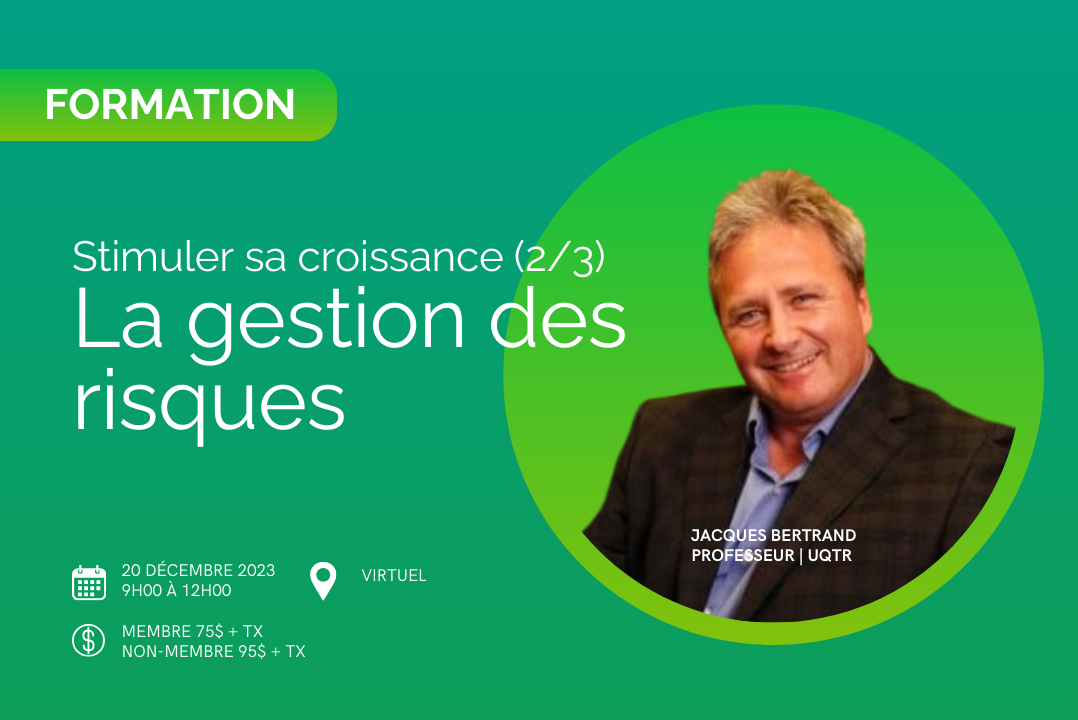 Série Planification Stratégique | Formation Stimuler sa croissance: La gestion des risques dans les projets d’innovation