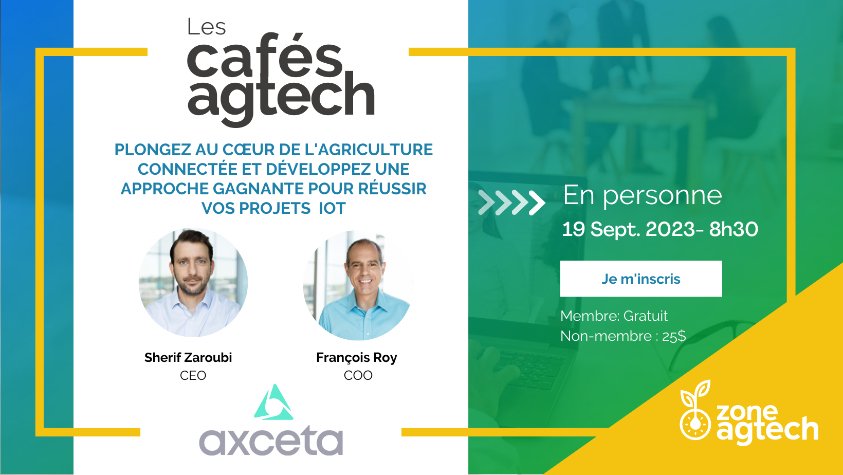 Café Agtech - Rencontre d’expert | Développez une approche gagnante pour réussir vos projets IoT