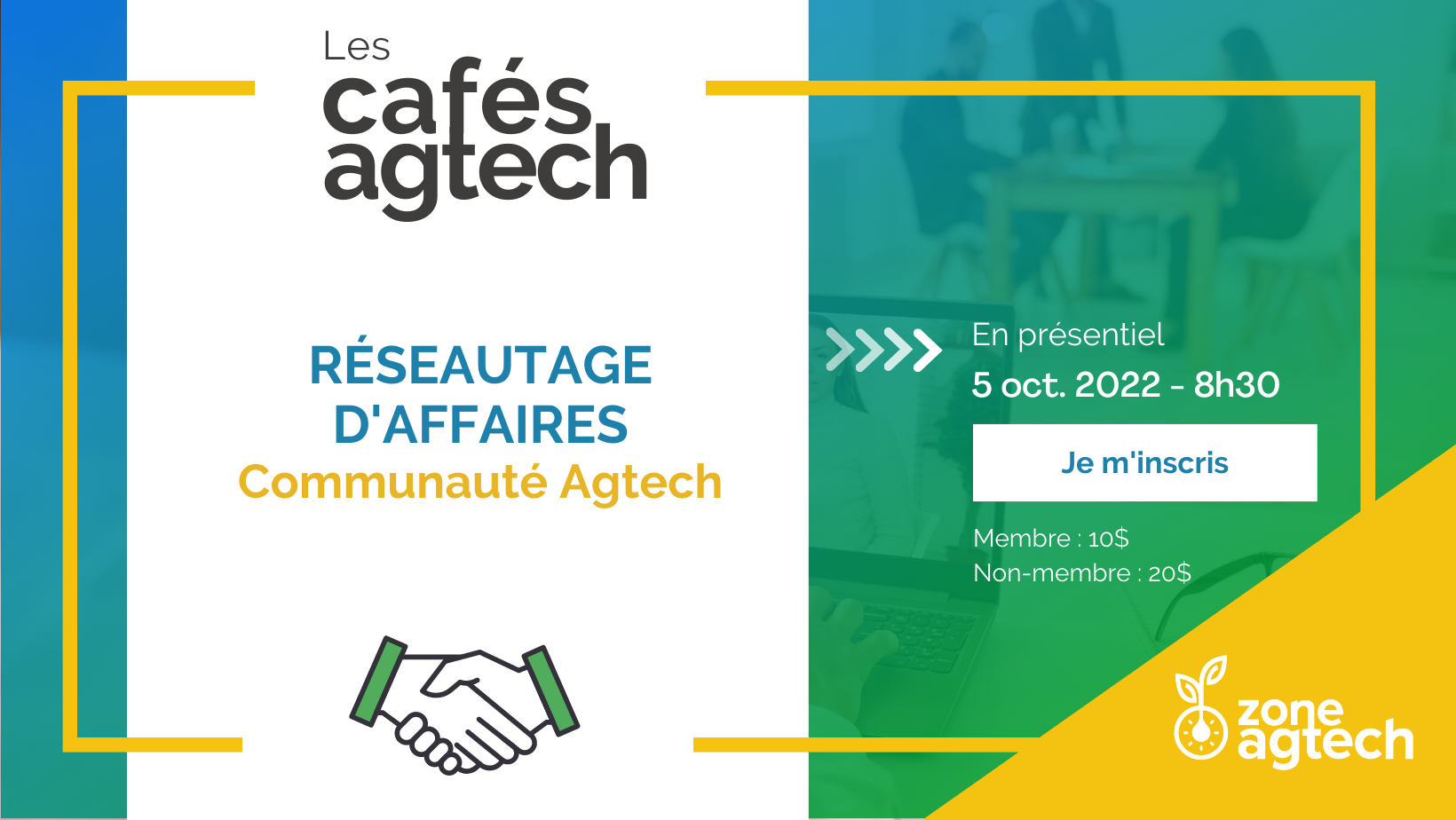 Café Agtech | Réseautage d'affaires en présentiel