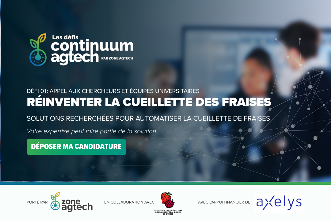 Défi Continuum Agtech : Réinventer la cueillette des fraises