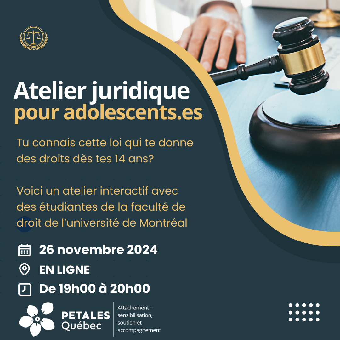 Atelier juridique offert aux  adolescents et adolescentes