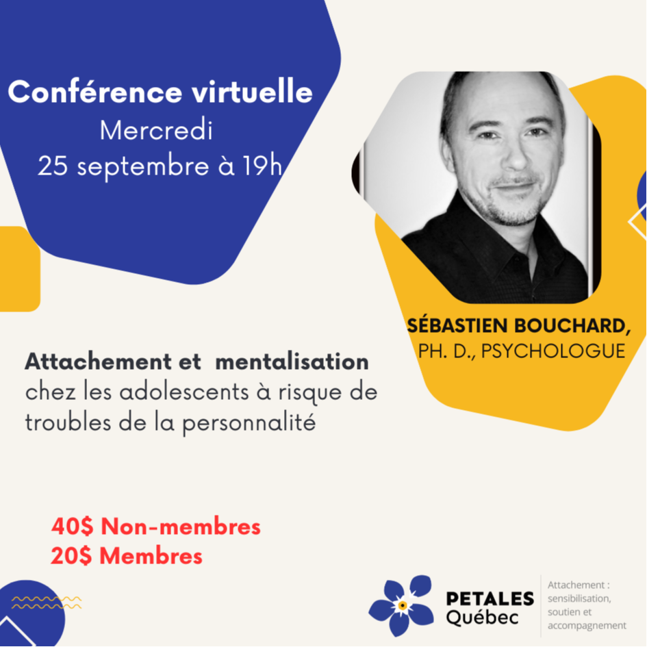 Conférence avec Sébastien Bouchard, Ph.D. et psychologue