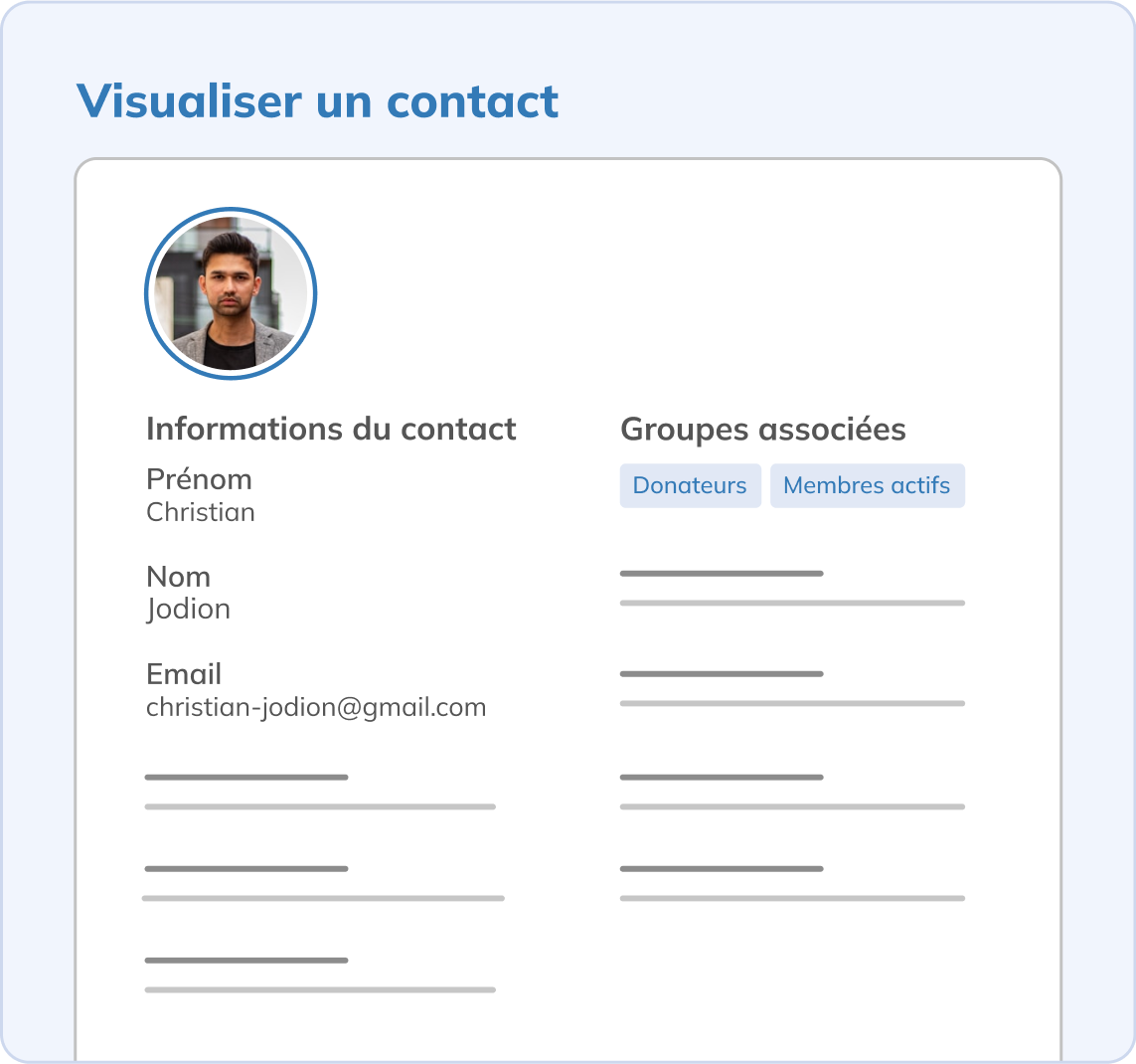 Yapla.com - Page fonctionnalité  contacts - section bloc 1 