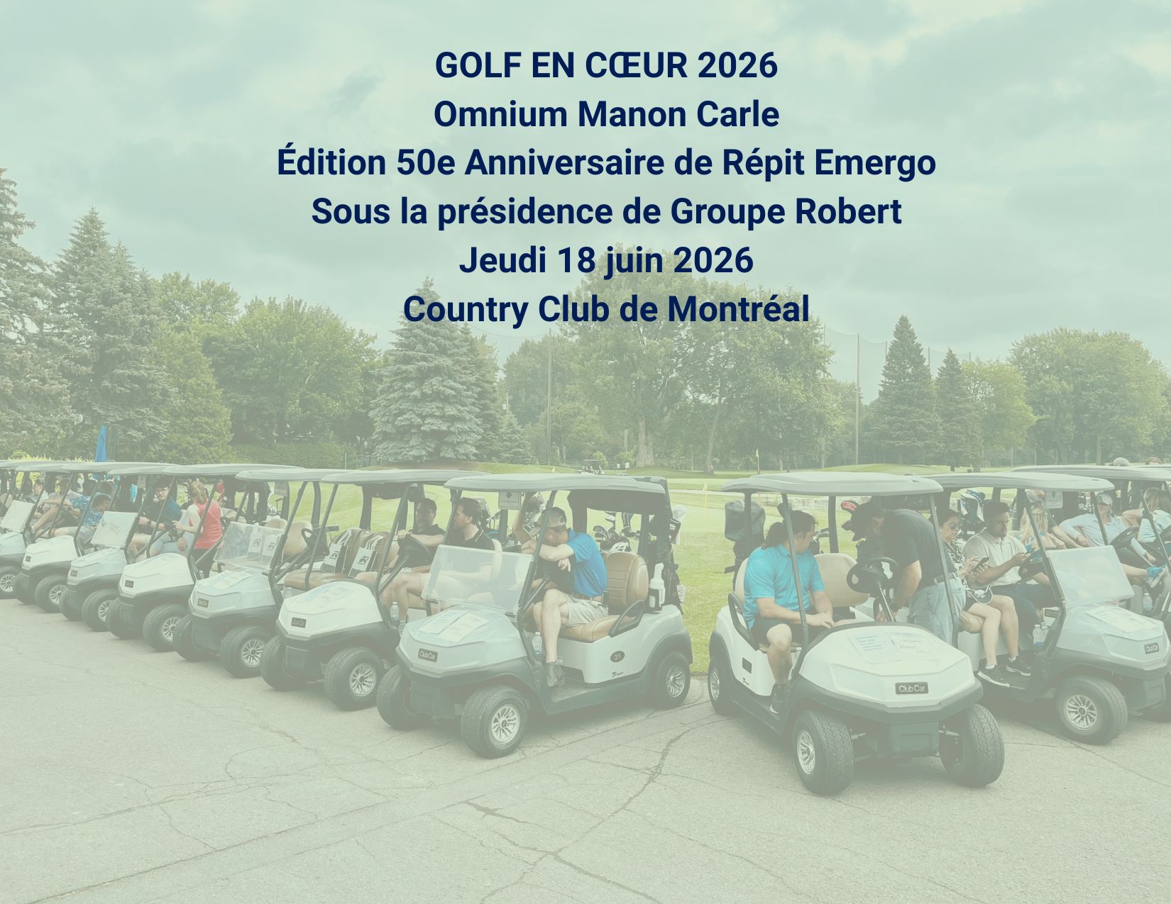 Golf en Cœur 2026 – Omnium Manon Carle  - Tournoi-bénéfice | 50e anniversaire d’Emergo
