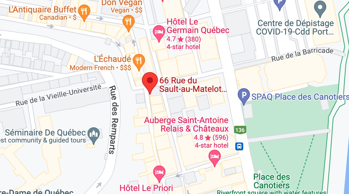 Carte de 66 Rue du Sault-au-Matelot, Québec, QC G1K 4A3
