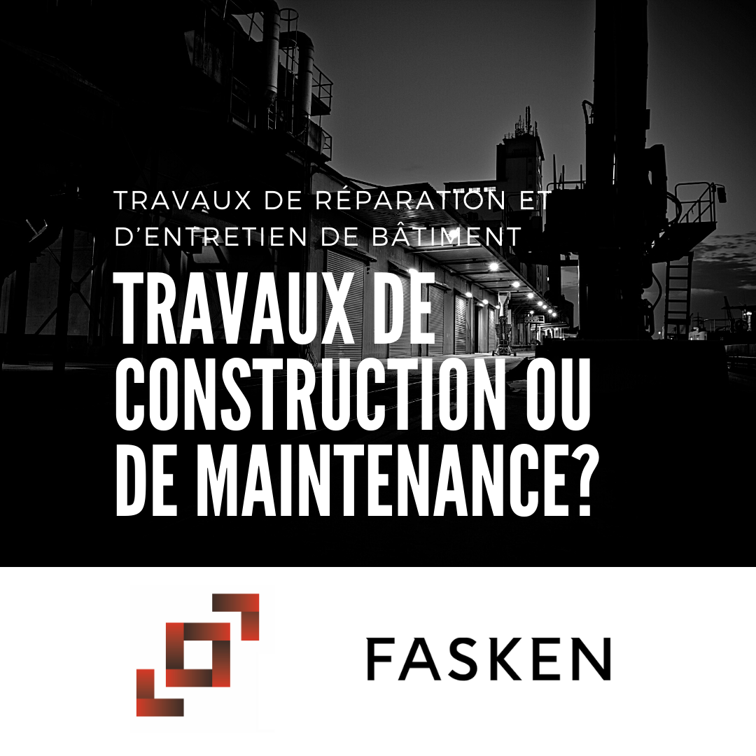 Webinaire: Maintenance de bâtiment hors décret