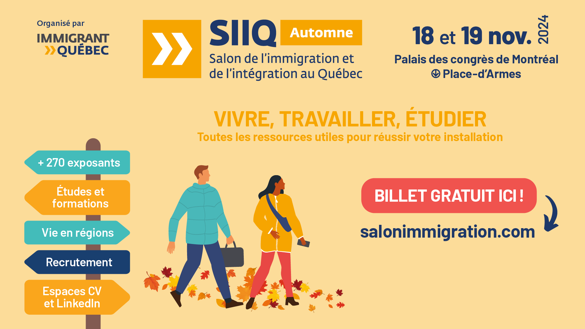 Salon de l'immigration et de l'intégration au Québec - Automne 2024