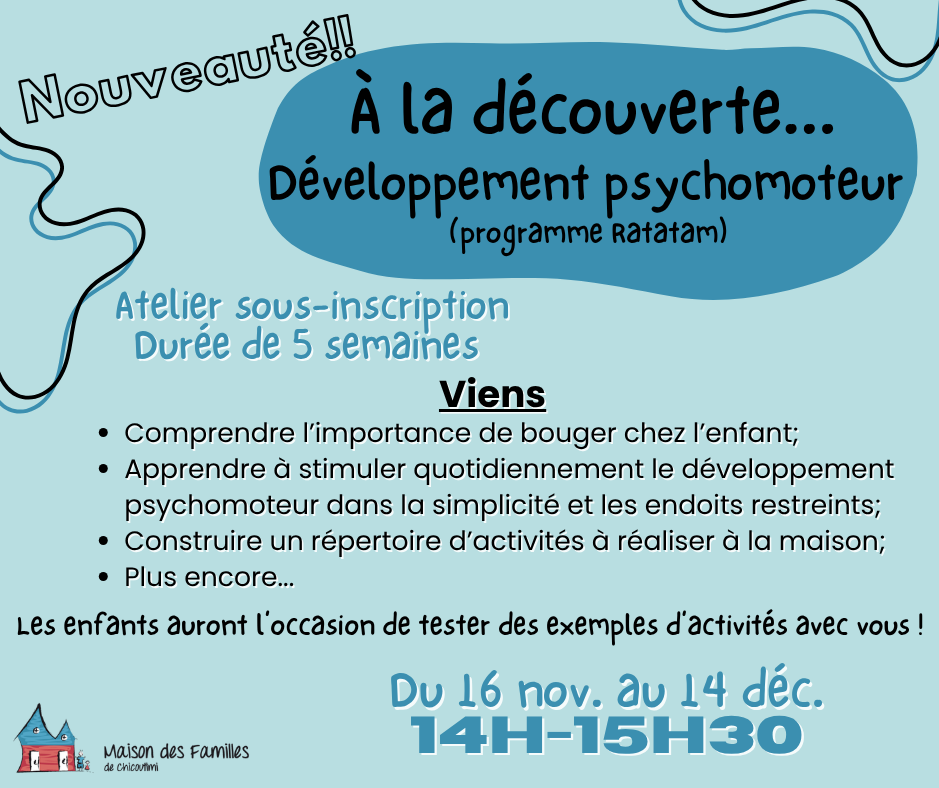 À la découverte... Développement psychomoteur (programme Ratatam)
