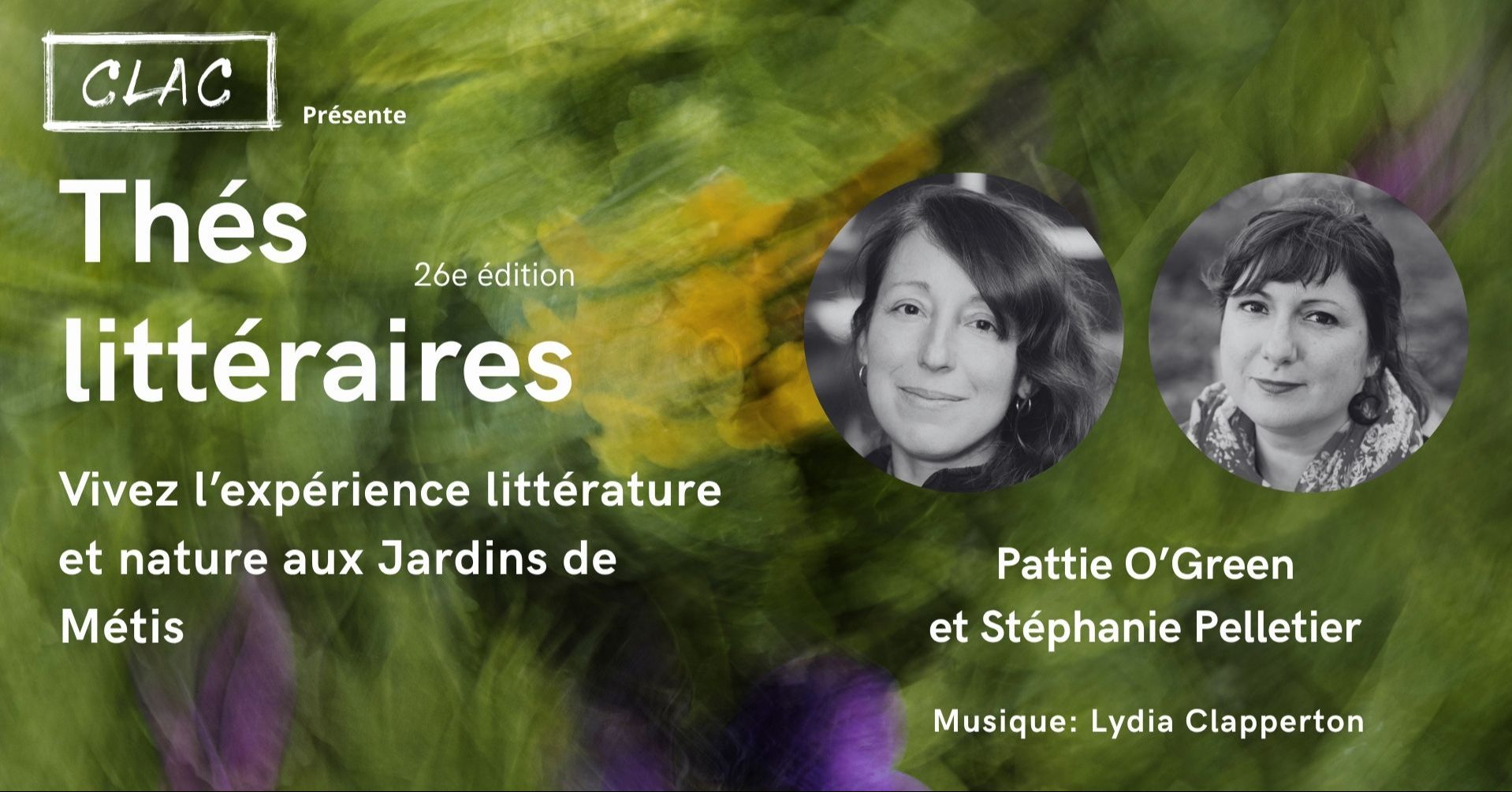 Thé littéraire avec Pattie O'Green et Stéphanie Pelletier