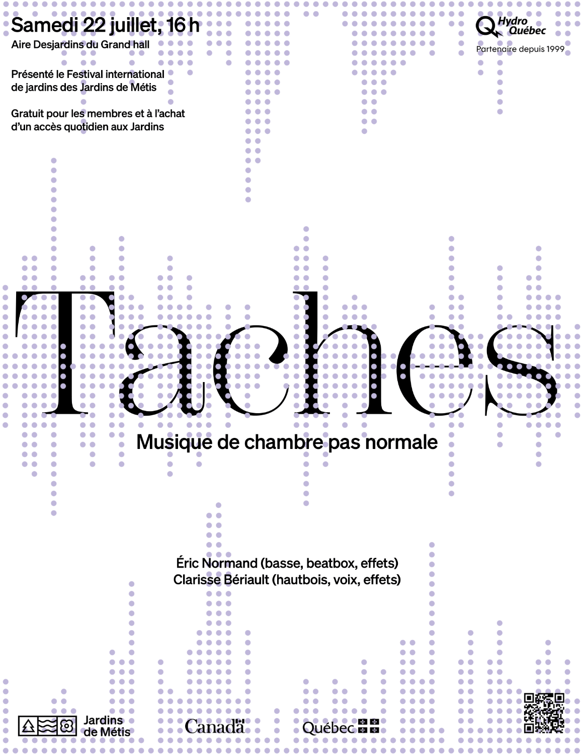 CONCERT | Taches (Éric Normand, basse, et Clarisse Bériault, hautbois), musique de chambre pas normale
