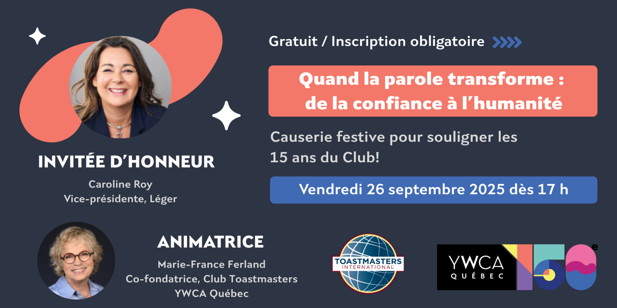 Causerie festive pour souligner les 15 ans du Club!