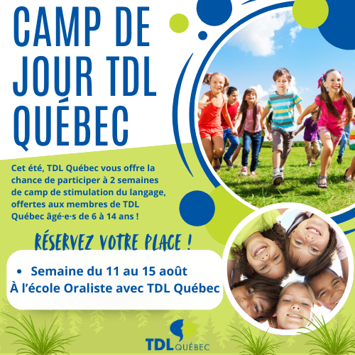 Semaine de camp à l'école Oraliste avec TDL Québec