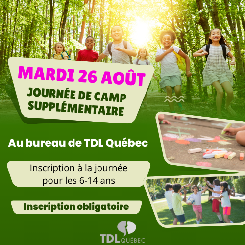 26 août 2025 Journée de camp supplémentaire (à l'unité)