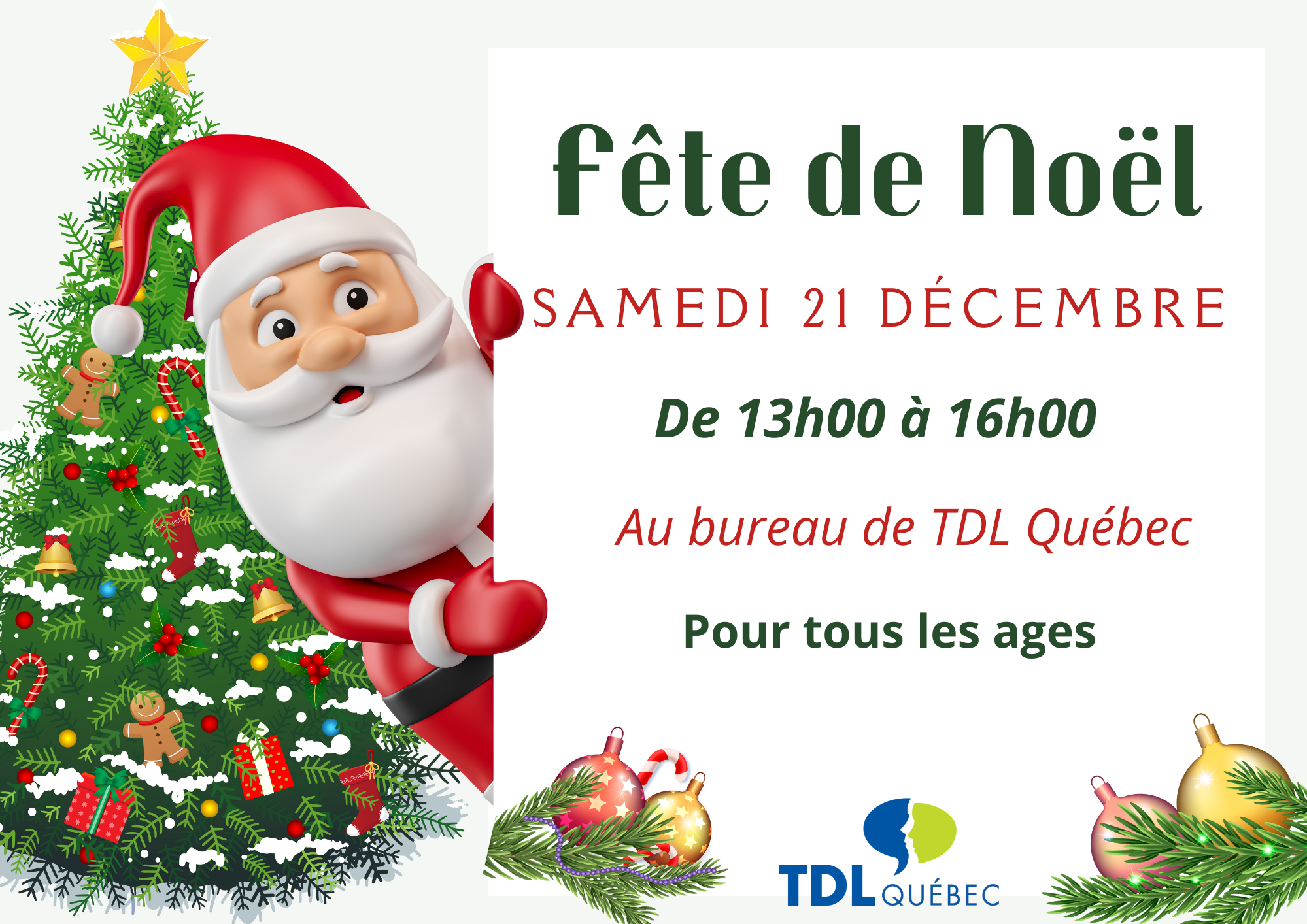 Fête de Noël au bureau de TDL