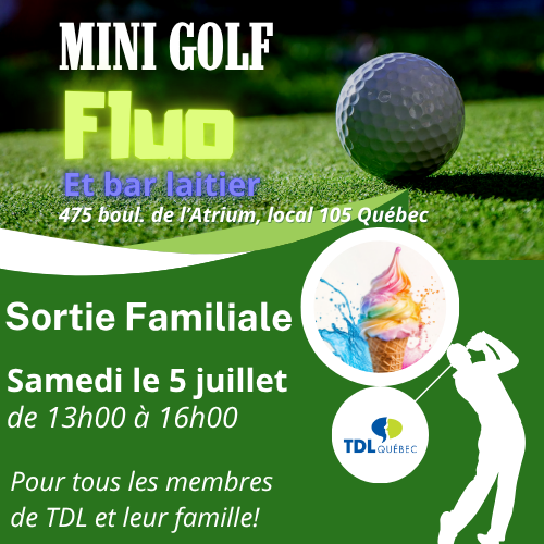Sortie familiale - Mini golf fluo