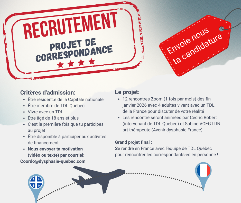 Candidature projet de correspondance