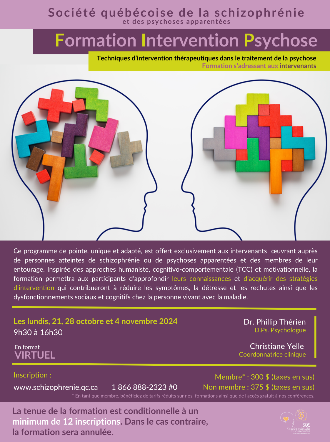 [INTERVENANTS] Formation VIRTUELLE Intervention Psychose