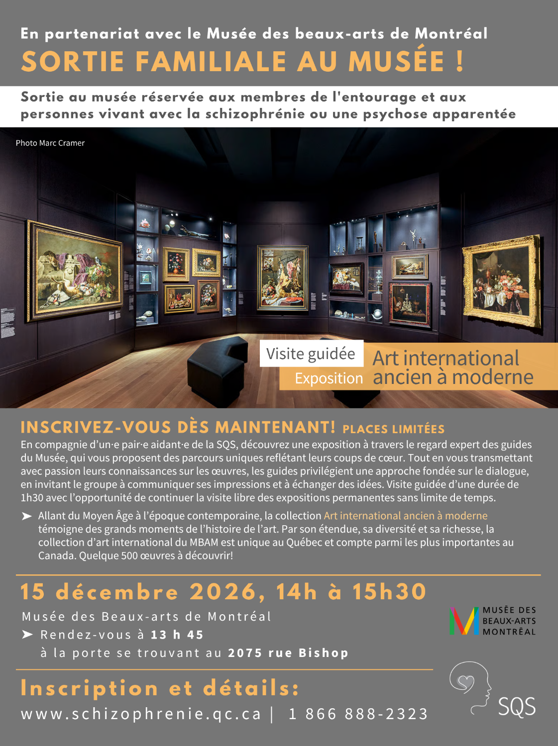 [MIXTE] Visite guidée au Musée des beaux-arts de Montréal - décembre