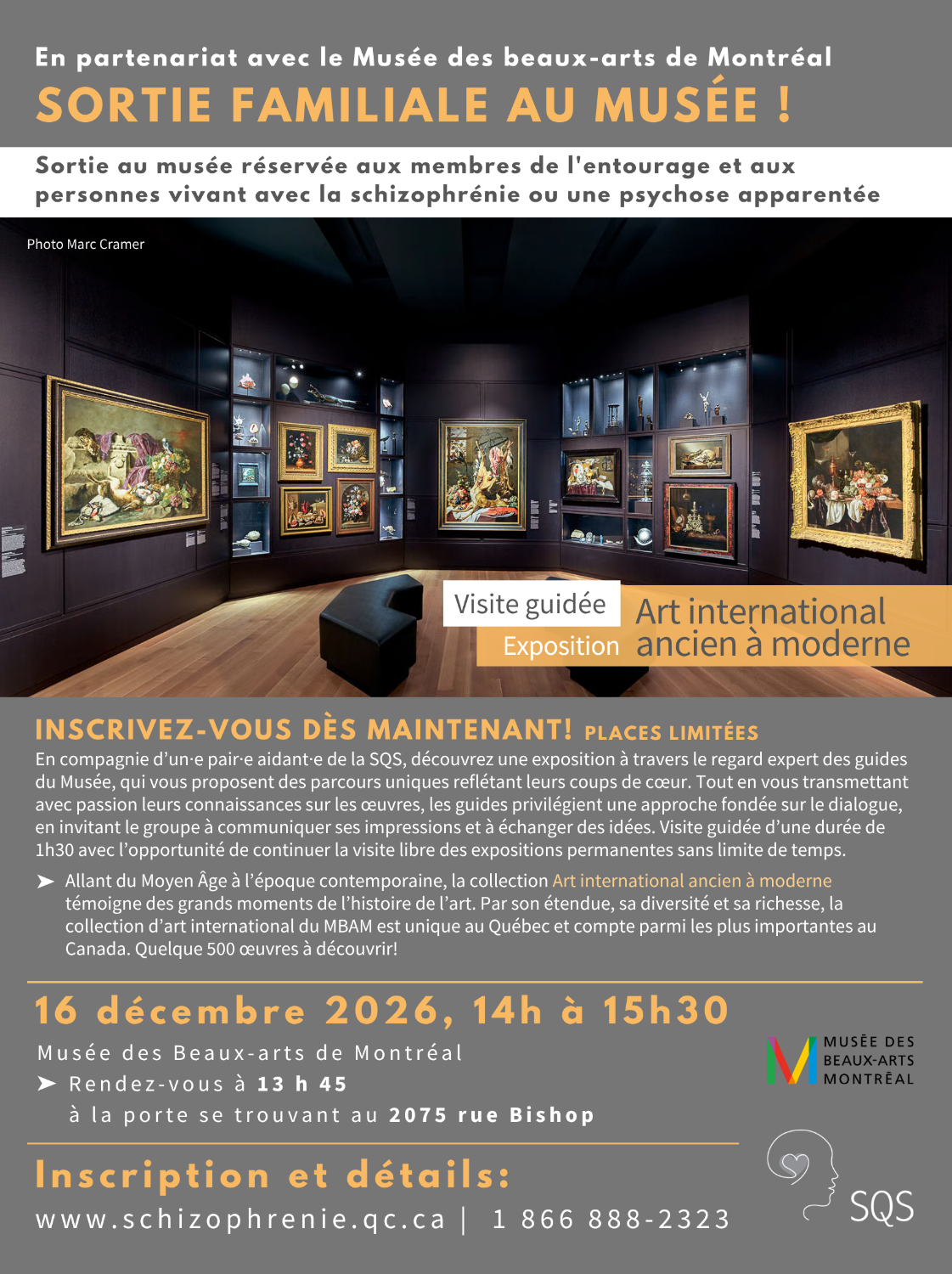 [MIXTE] Visite guidée au Musée des beaux-arts de Montréal - décembre